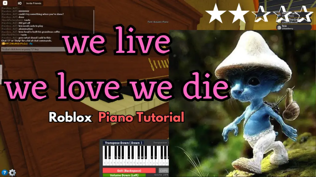 Shinunoga E-Wa (EASY Roblox/Virtual Piano Tutorial)